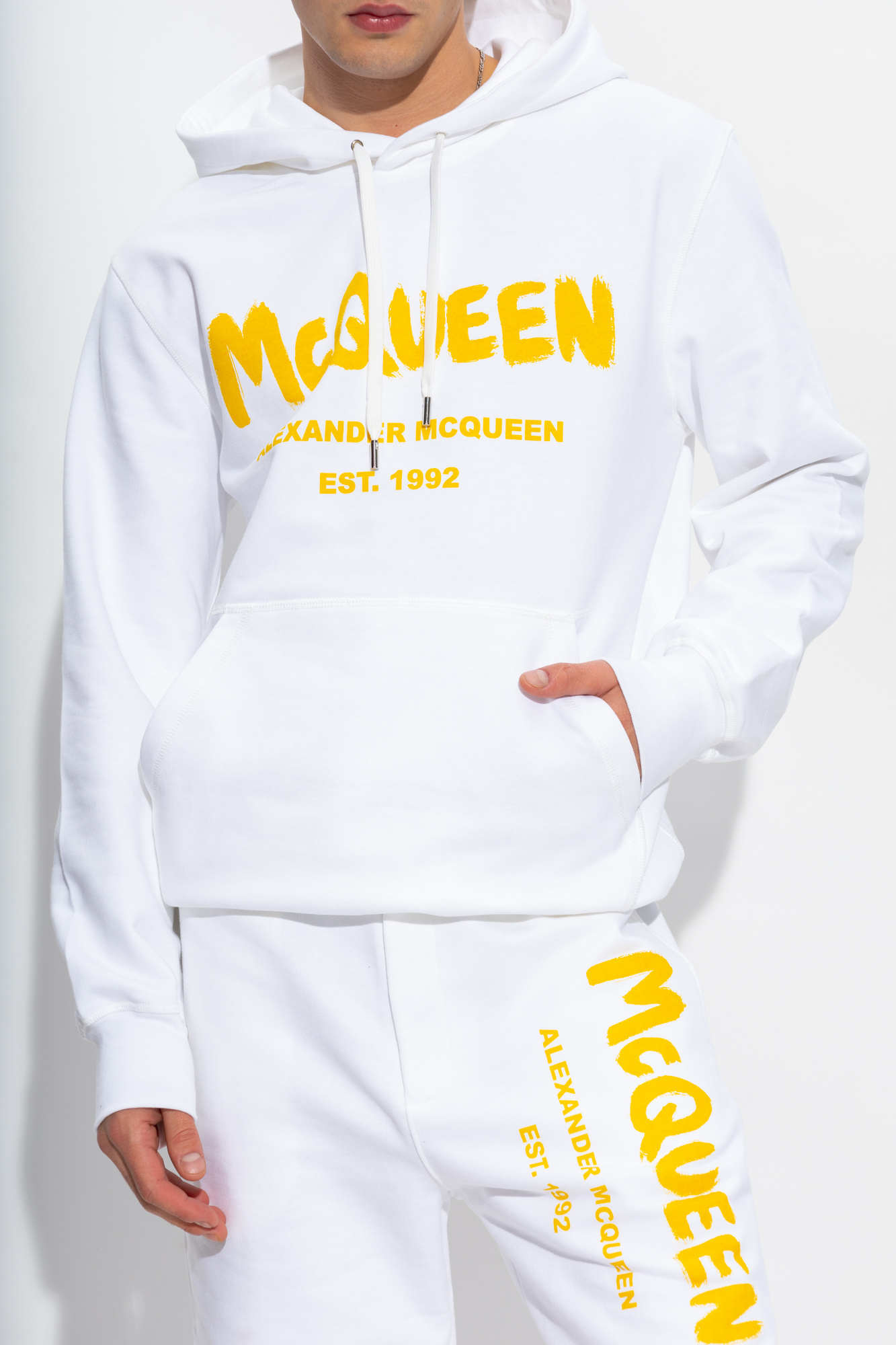 Alexander mcqueen outlet yellow hoodie